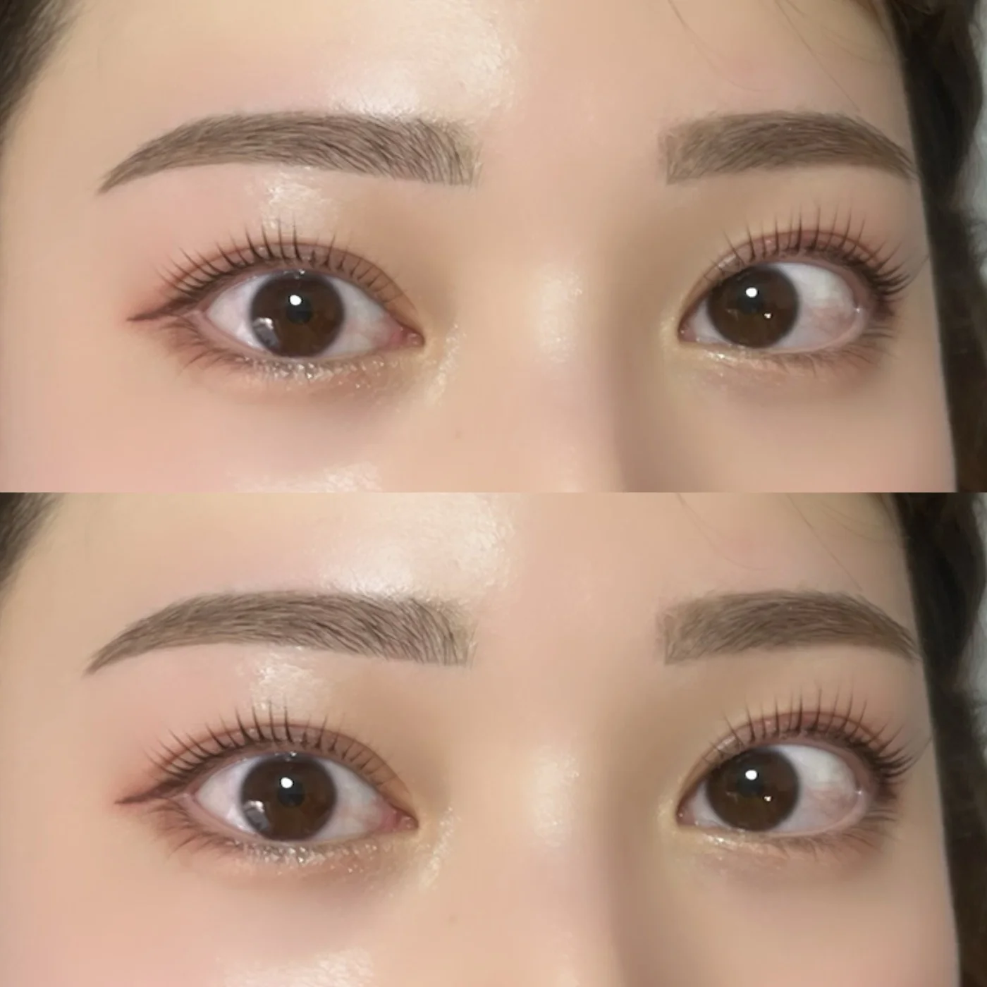 美眉スタイリングWAXとまつげパーマの仕上がり写真