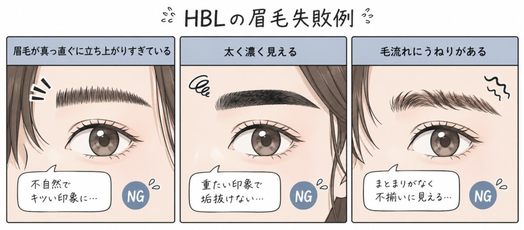 HBL 池袋　眉毛失敗例