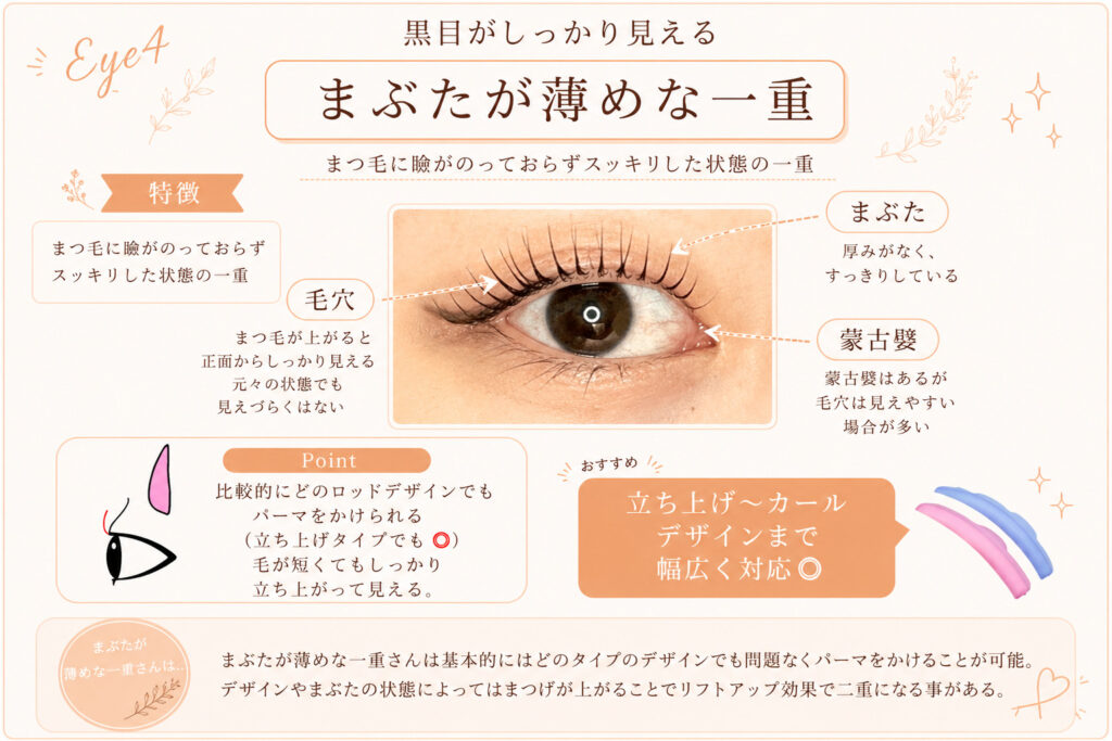 バンビッシュ まぶたが薄めな一重